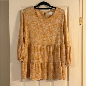 Women's Orange Tiered Top